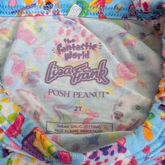 Posh Peanut 2T Lisa Frank Spotty And Dotty Bamboo Pajamas - Picture 3 of 3